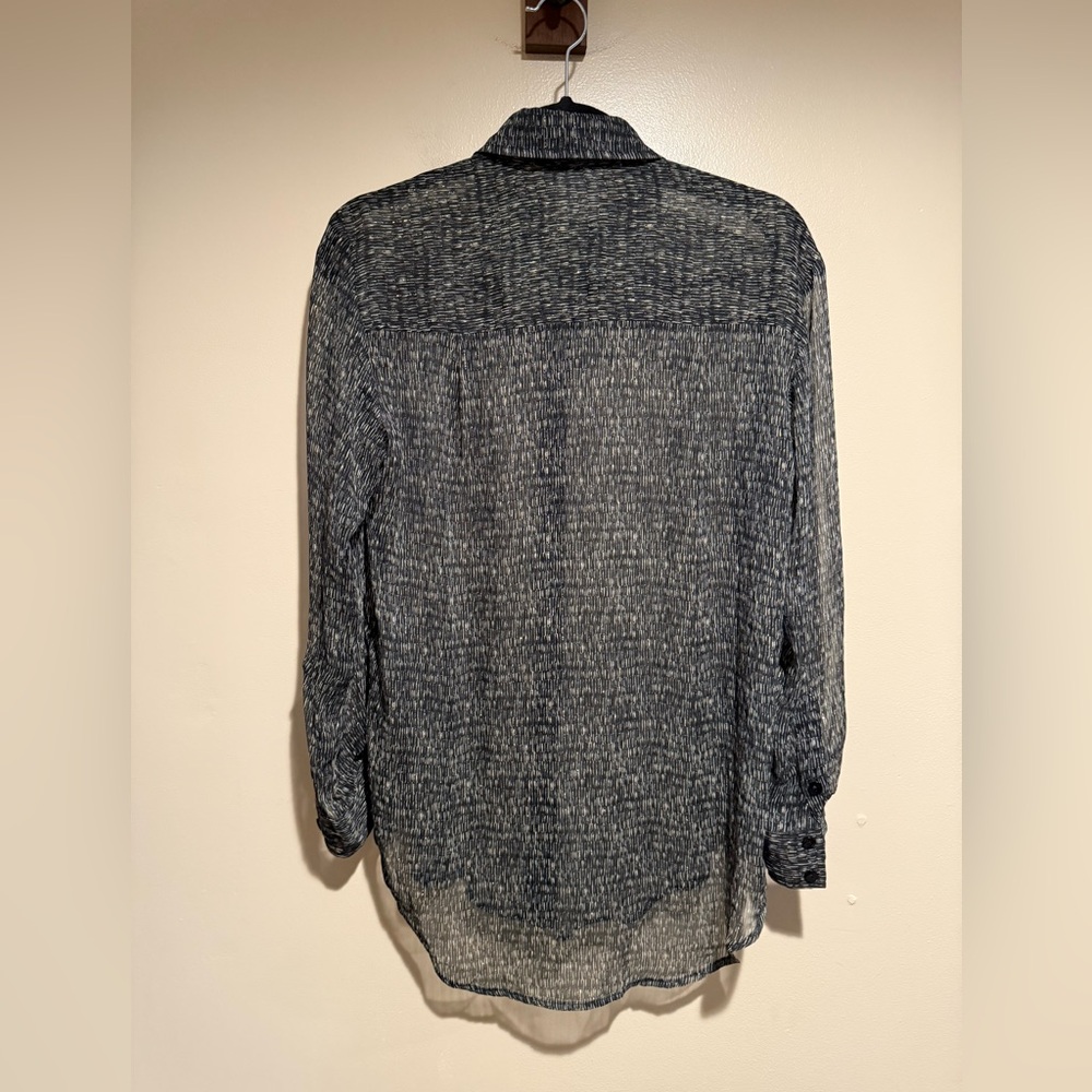 Finley Monica Pixel Chiffon top blouse women’s XS - Picture 9 of 10